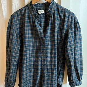 Madewell Plaid Blouse.